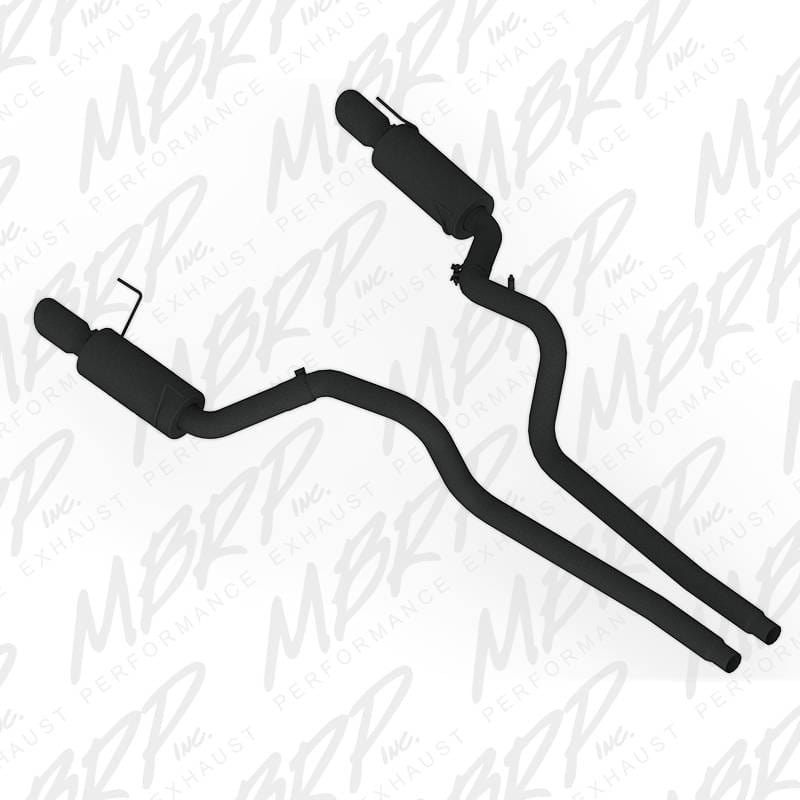 MBRP Exhaust 3" Cat Back, Dual Split Rear, Street Version, 4" tips, Black S7269BLK