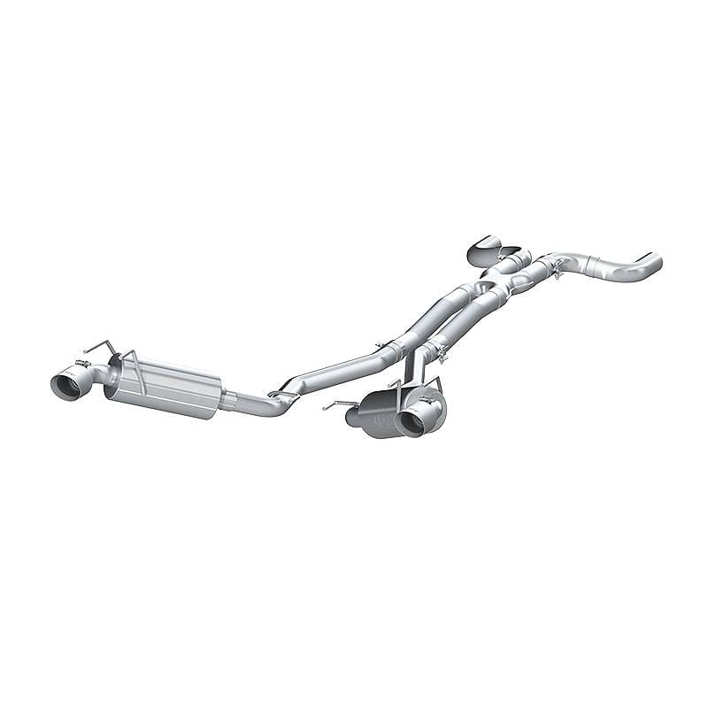 MBRP 2010 Chev Camaro V6 3.6L Dual Cat Back Round Tips (11 Conv. MUST purchase mbrpAD1710) - S7020304