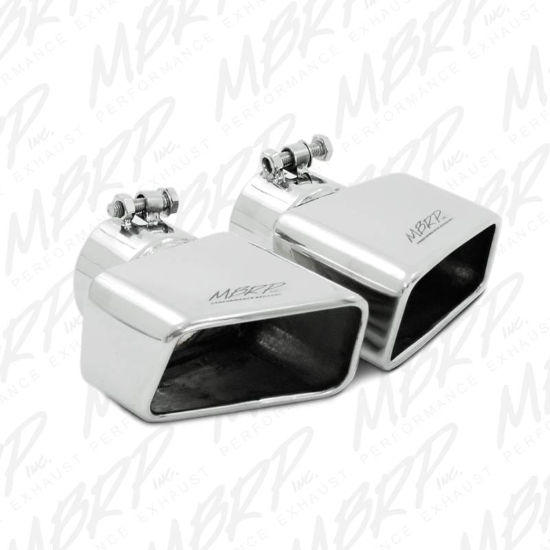 MBRP Exhaust Tip, 4 1/2"x 2 3/4" ID, Rectangle, Angled Cut, 3" O.D. inlet, Driver Side, 7" L T5119