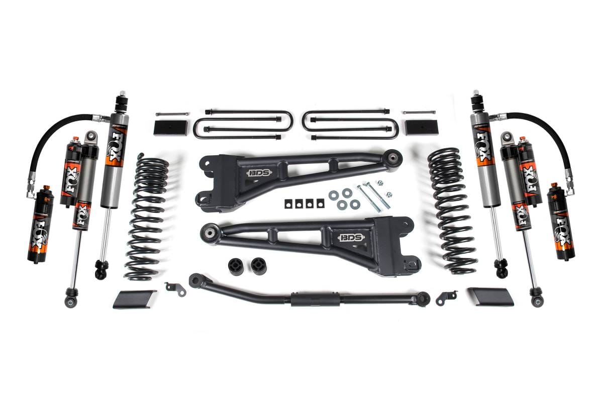 BDS Suspension 2023-2025 Ford F450 2.5" Radius Arm Suspension Lift Kit, 1" rear Block - 2.5 PES - BDS1306FPE