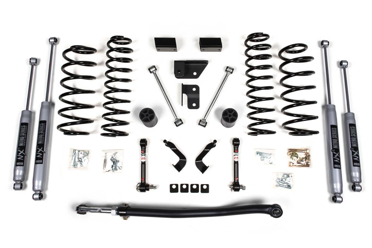 BDS Suspension 2018-2025 Jeep Wrangler JL - 2Dr - 3" Suspension Lift Kit - Coil Springs Front/R - BDS1438PS