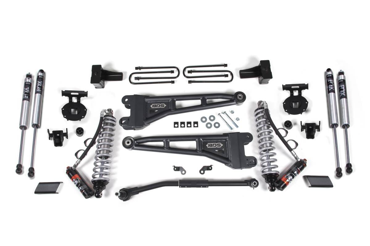 BDS Suspension 2017-2019 Ford F250/F350 4wd 2.5" Radius Arm Suspension Lift Kit, 1" Rear, Block - BDS1543FPE