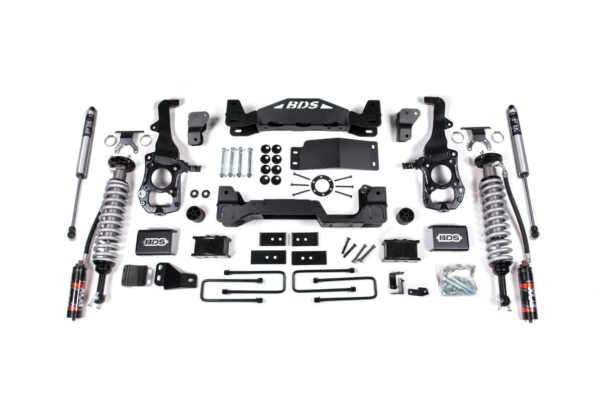 BDS Suspension 2021-2025 Ford F150 4wd, 4" Suspension Lift Kit, 3" Rear Lift, Block - Fox 2.5 P - BDS1583FPE