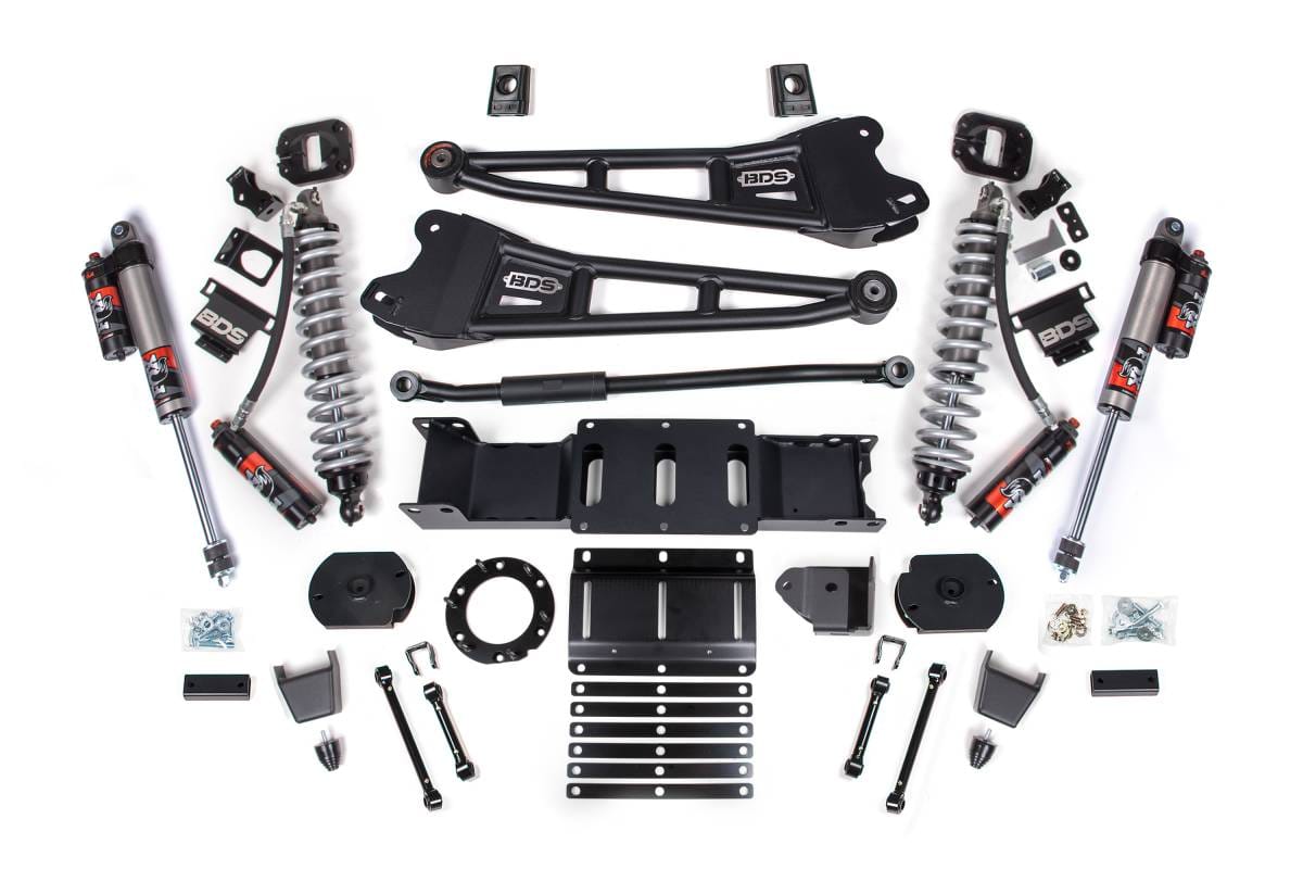 BDS Suspension 2019-2024 Ram 2500 4wd 3" Radius Arm Suspension Lift Kit, 1.25" Rear, Coil Space - BDS1653PESB
