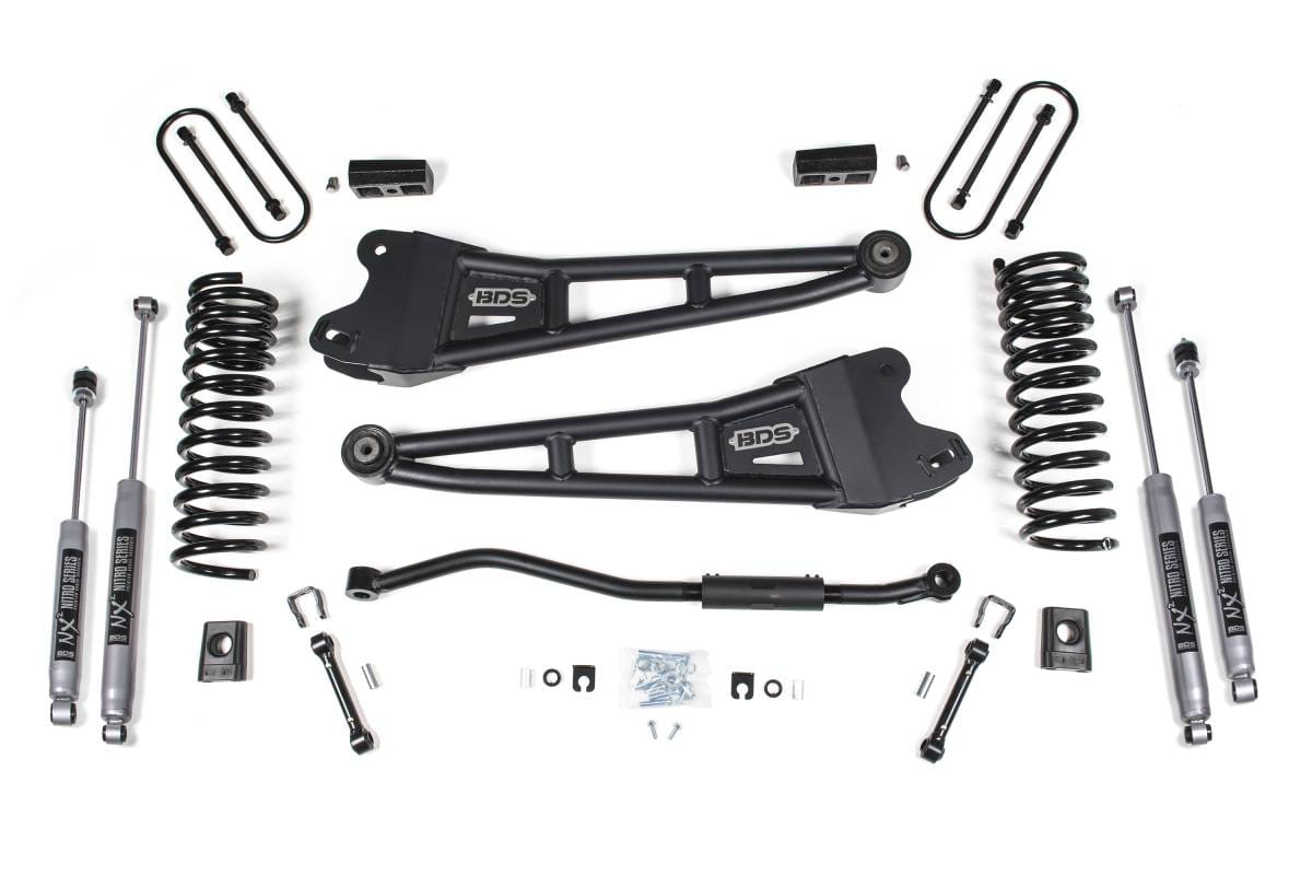 BDS Suspension 2019-2024 Ram 3500 3" Radius Arm Suspension Lift w/o overload - Diesel - Fox Sho - BDS1655FS