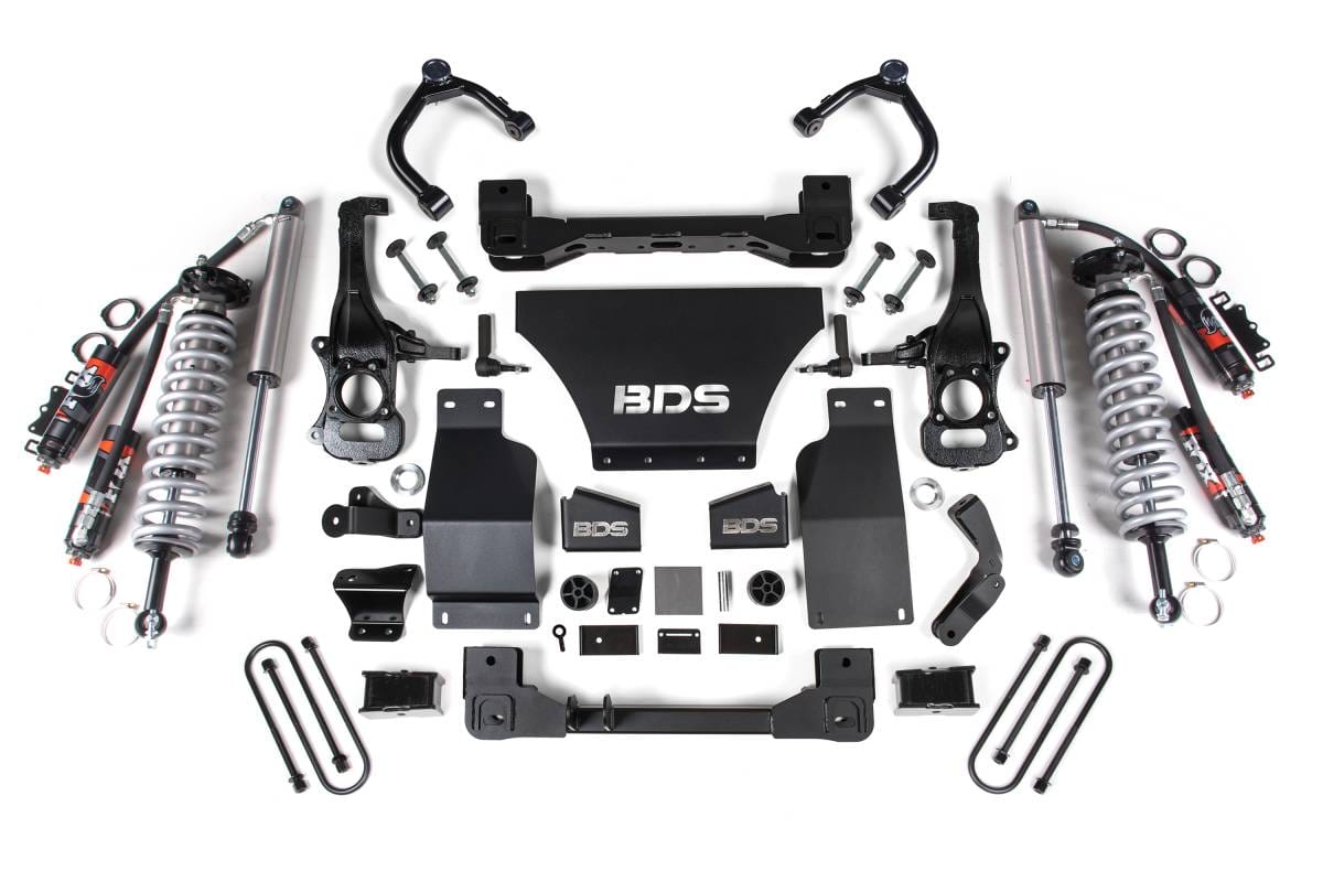 BDS Suspension 2025 Chevy/GMC 1500 4wd 4" Suspension Lift Kit, V8 Gas, 3" Rear, Block -Fox 2.5 - BDS1851PSS