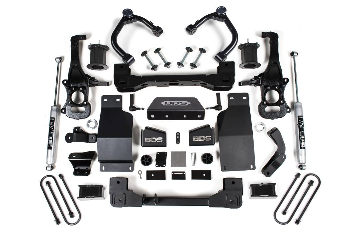 BDS Suspension 2025 Chevy/GMC 1500 4wd 4" Suspension Lift Kit, 3.0 Diesel / 2.7 Gas, 3" Rear, B - BDS1853FSR