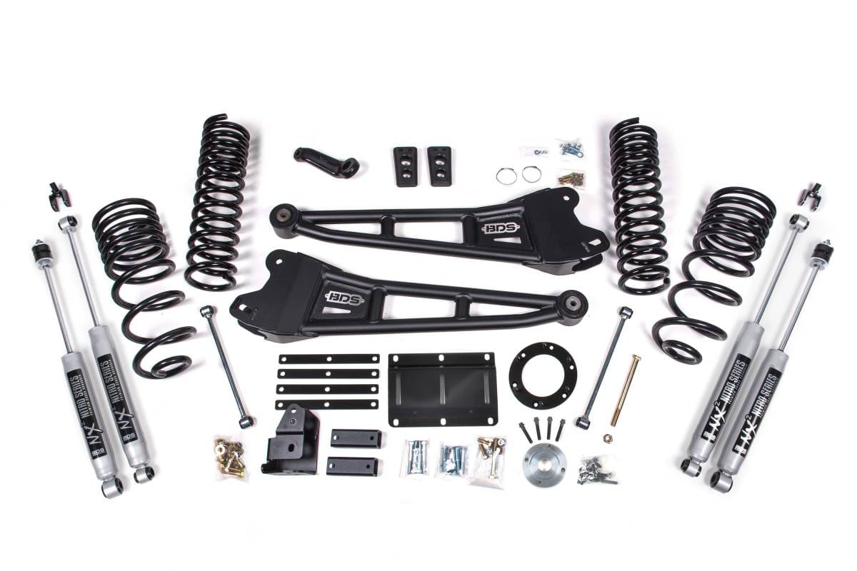 BDS Suspension 2014-2018 Ram 2500 4wd, 6" Radius Arm Suspension Lift Kit, 4" Rear, Spring - Die - BDS2100H