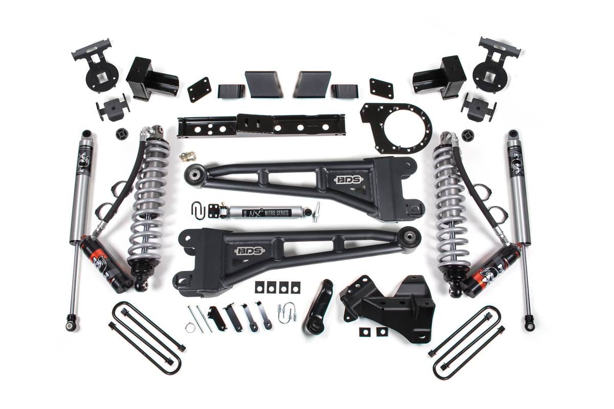 BDS Suspension 2023-2024 Ford F250/F350 SRW 4wd 7" Radius Arm Suspension Lift Kit, 4.5" Rear, B - BDS2258PPS