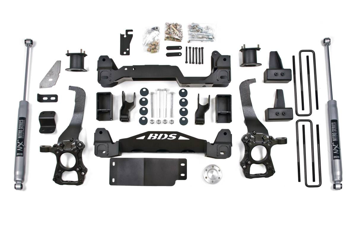 BDS Suspension 2009-2013 Ford F150 4wd 4†Suspension Lift Kit, 3†Rear Lift, Block - Spacer - BDS598FS