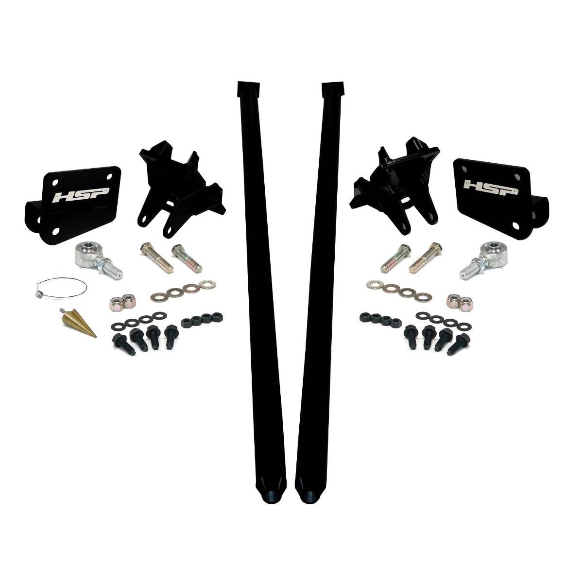 HSP Traction Bars For 2017.5-2022 Ford Powerstroke 6.7 Liter F350 SRW Crew Cab Long Bed-Silk Stain Black
