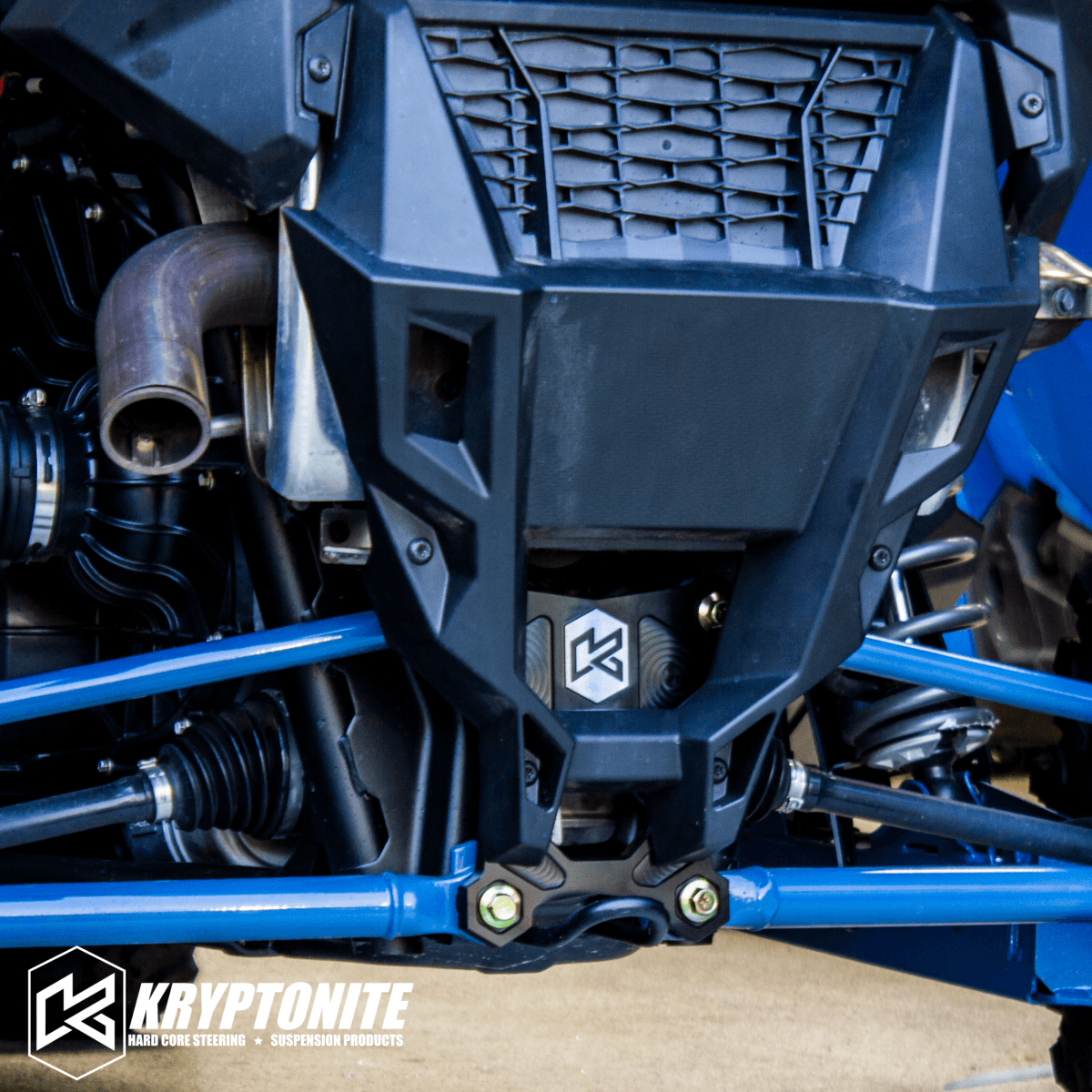 KRYPTONITE POLARIS RZR DEATH GRIP REAR RADIUS PLATE 2020-2021 PRO XP - PLATE KIT WITH TOW HOOK and HITCH BALL MOUNT - KRYKRZRRP2X