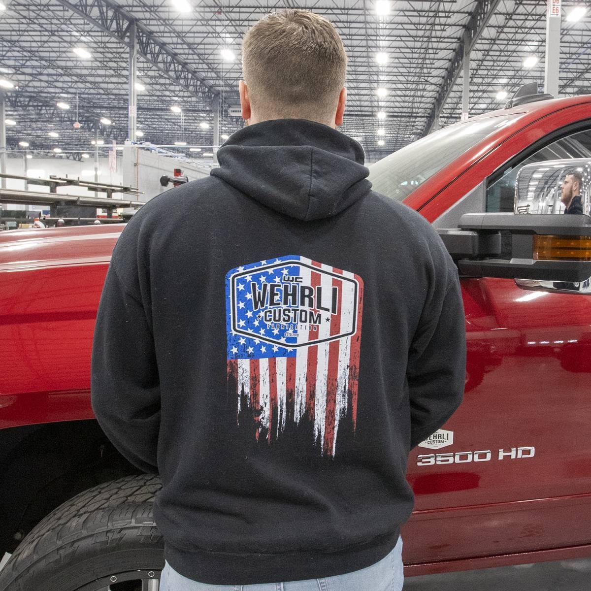 Wehrli Men's Pullover Flag Hoodie