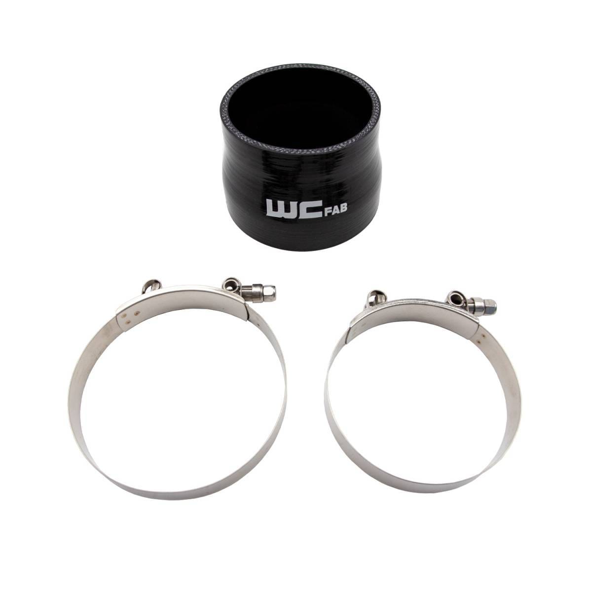 Wehrli 3.5" x 4" ID Straight Reducer x 3" Long Silicone Boot and Clamp Kit