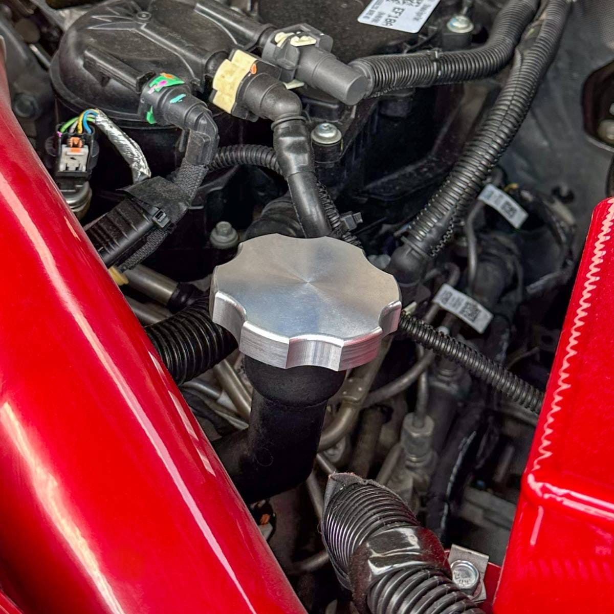 Wehrli 2011-2025 Powerstroke Billet Aluminum Oil Fill Cap, Clear Anodized