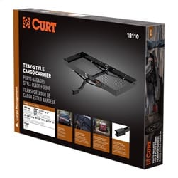 48in. x 20in. Black Steel Tray Cargo Carrier (1-1/4in.; 2in. Adapter; 300 lbs.)