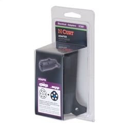 Adapter (7-Way RV Blade to 6-Way Round Trailer; Center Pin Auxiliary; Packaged)