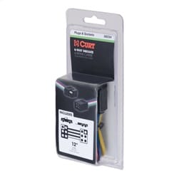 6-Way Square Connector Plug/Socket with 12in. Wires (Packaged)