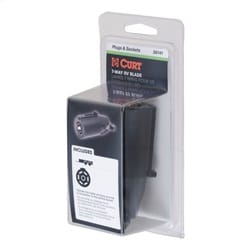 7-Way RV Blade Connector Plug (Trailer Side; Black Plastic; Packaged)