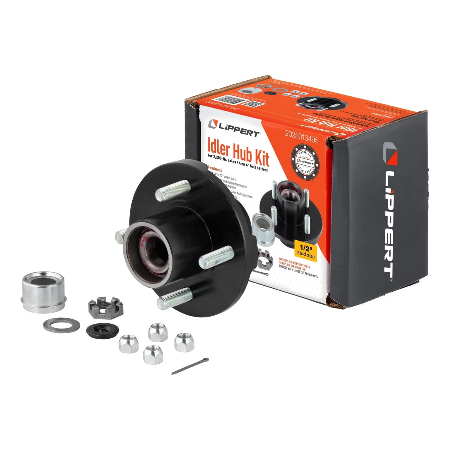 Idler Hub Complete Kit with Installed Bearings; 2;200-lb. Axles