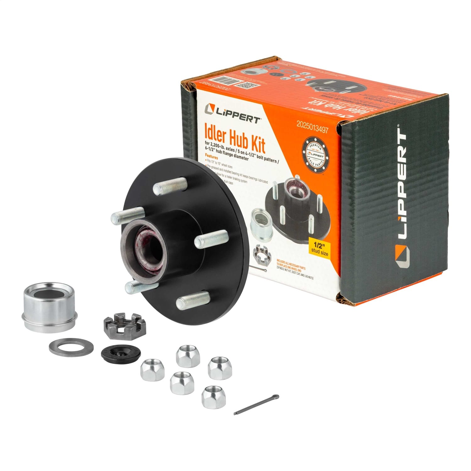 Idler Hub Complete Kit with Installed Bearings; 2;200-lb. Axles