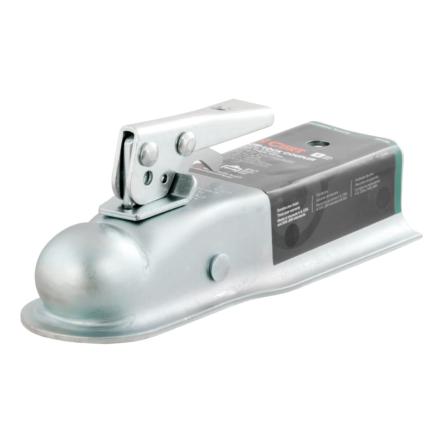 2in. Straight-Tongue Coupler with Posi-Lock (2-1/2in. Channel; 3;500 lbs; Zinc)