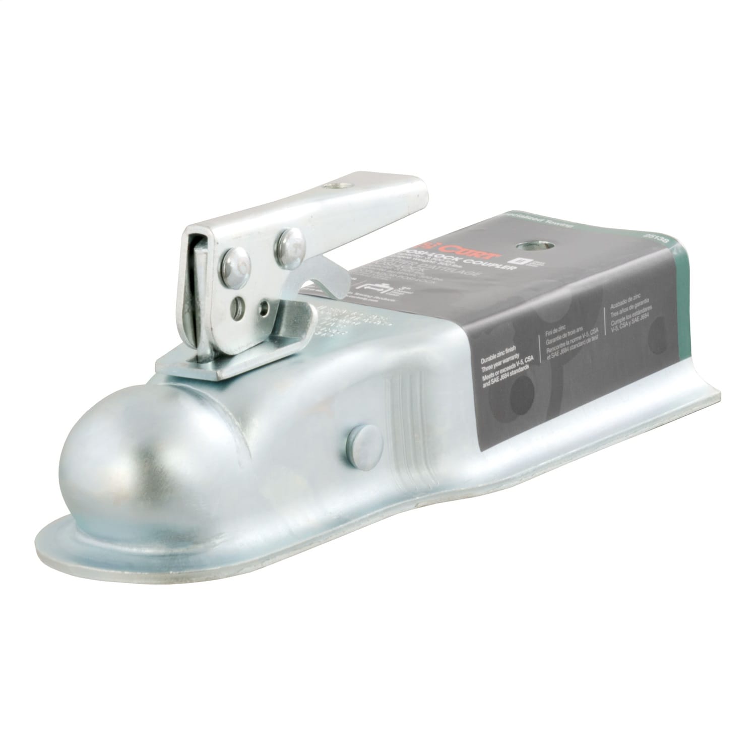 2in. Straight-Tongue Coupler with Posi-Lock (3in. Channel; 3;500 lbs; Zinc)