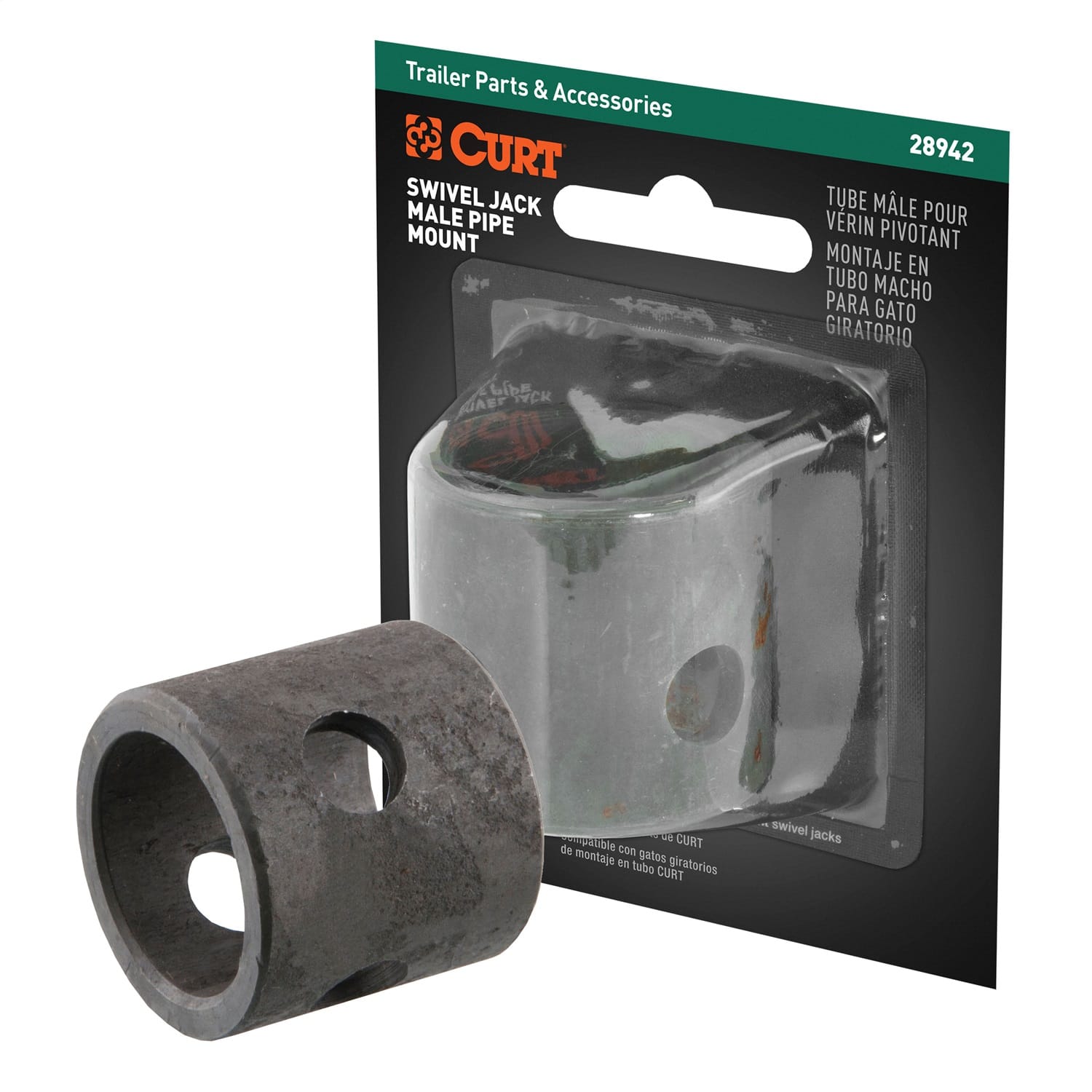 Replacement Swivel Jack Male Pipe Mount (9/16in. Pin Hole; Packaged)
