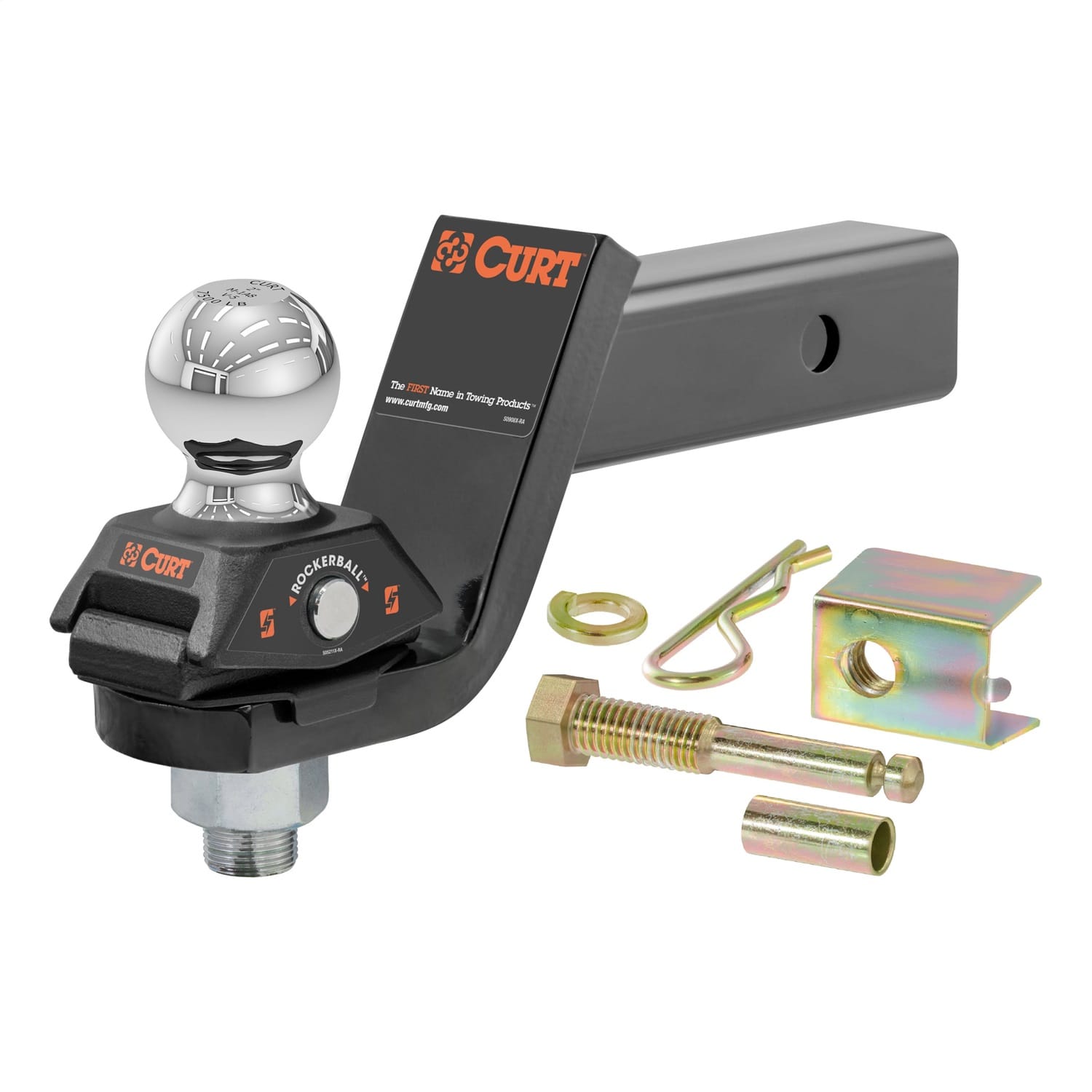RockerBall Cushion Hitch with 2in. Ball (2in. Shank; 7;500 lbs.; 3in. Drop)