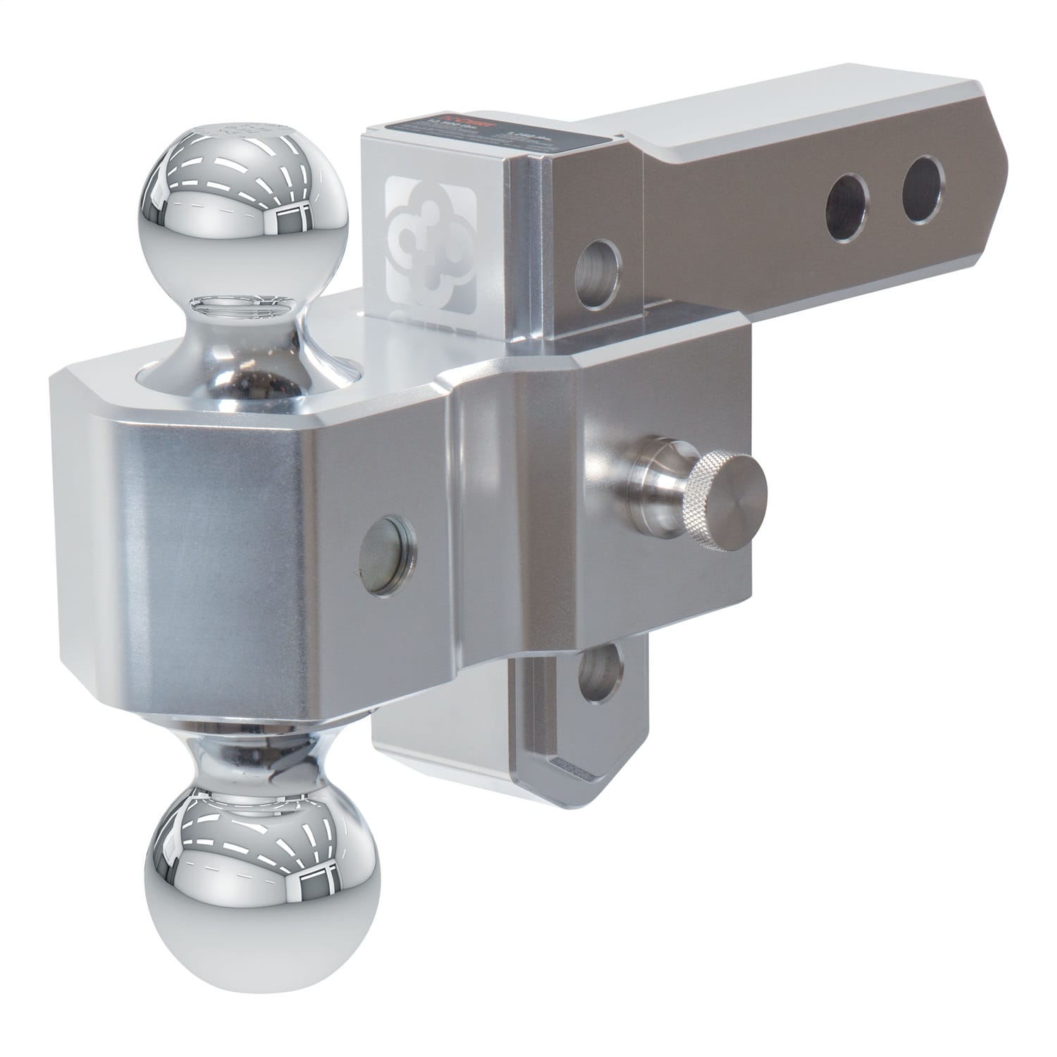 AlumaLite Adjustable Aluminum Hitch with Dual Ball; 3-1/2in. Drop