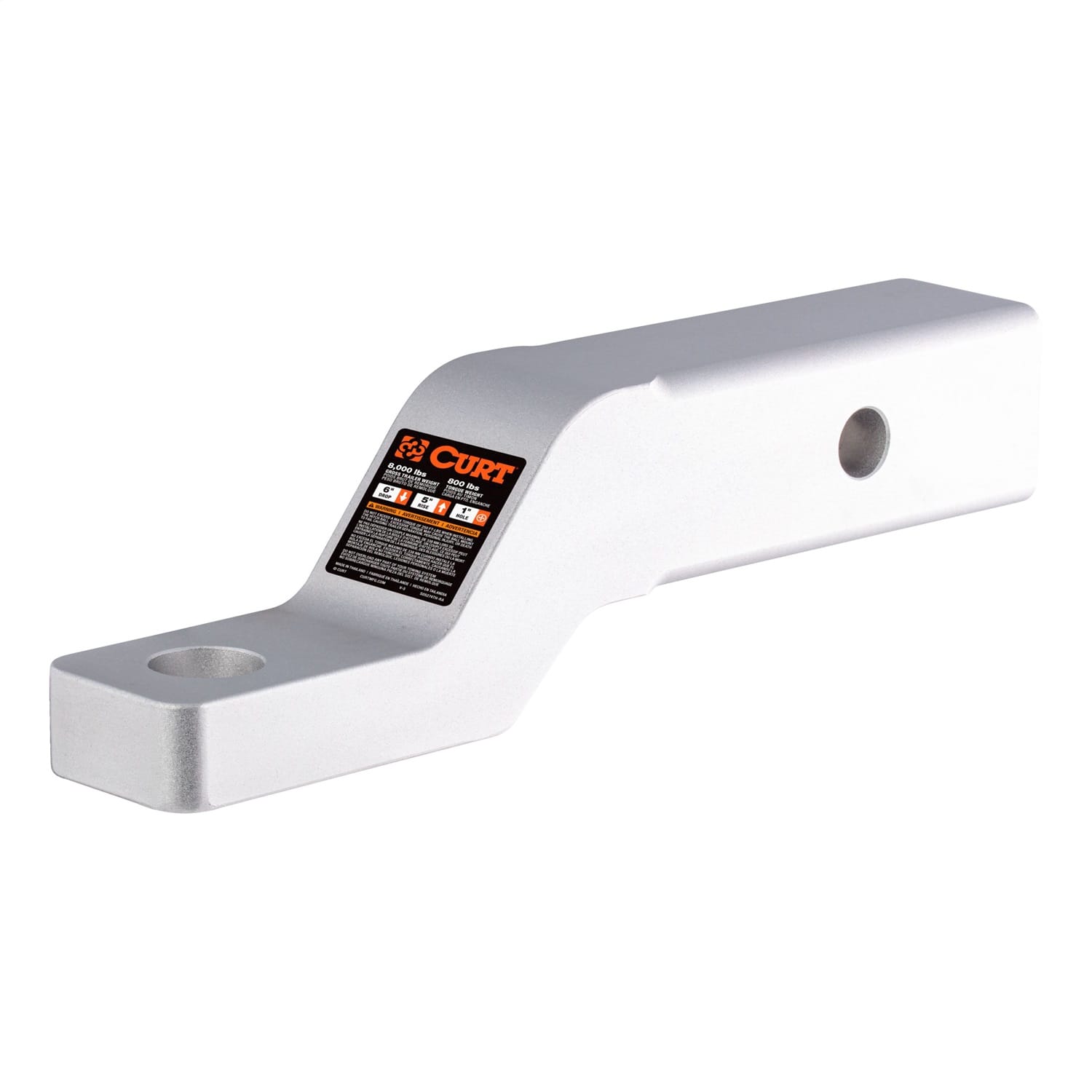 Aluminum Ball Mount (2in. Shank; 8;000 lbs; 2in. Drop; 8-1/2in. Long)