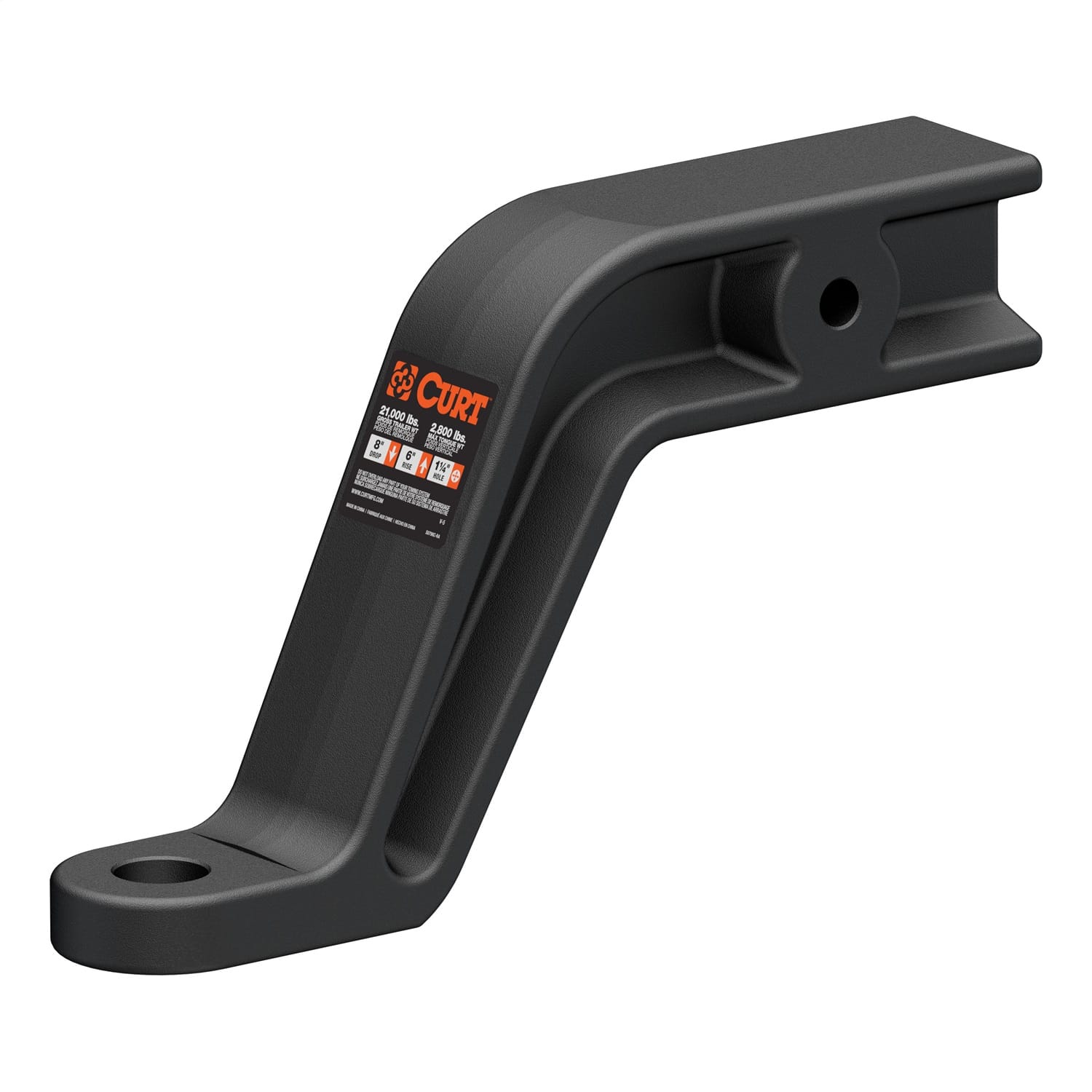 Industrial Duty Forged Ball Mount (3in. Shank; 21;000 lbs.; 8in. Drop; 10-1/2in.
