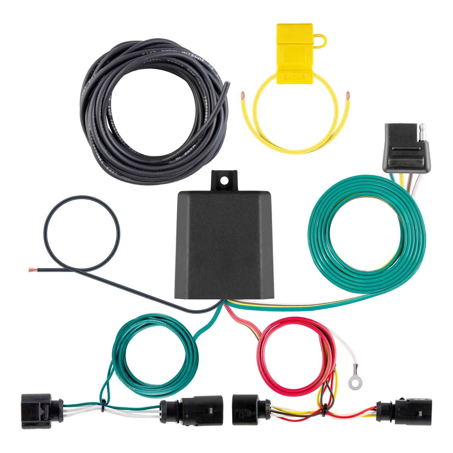 Custom Wiring Harness; 4-Way Flat Output; Select Volkswagen Golf R; GTI