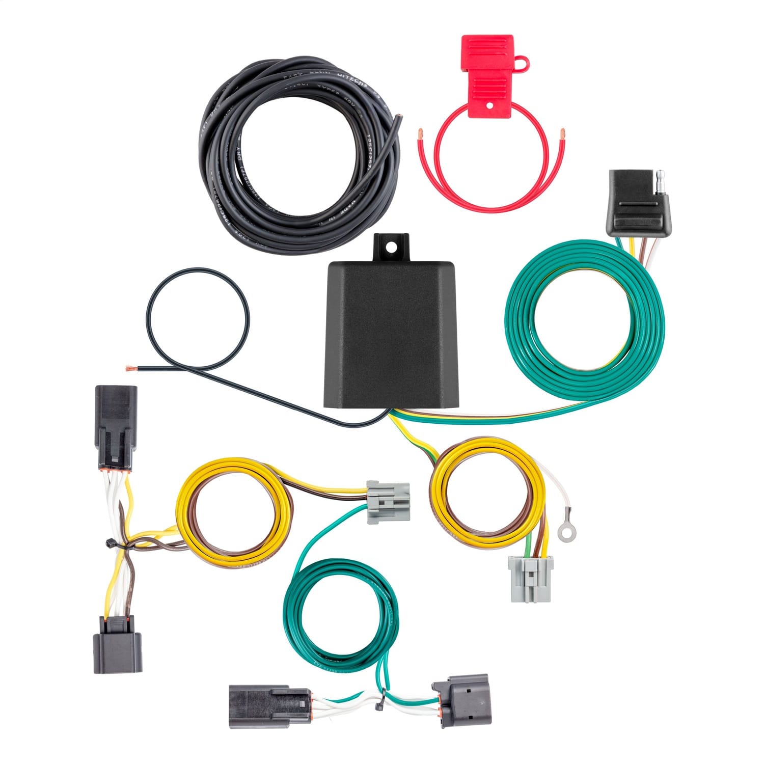 Custom Wiring Harness; 4-Way Flat Output; Select Hyundai Santa Fe