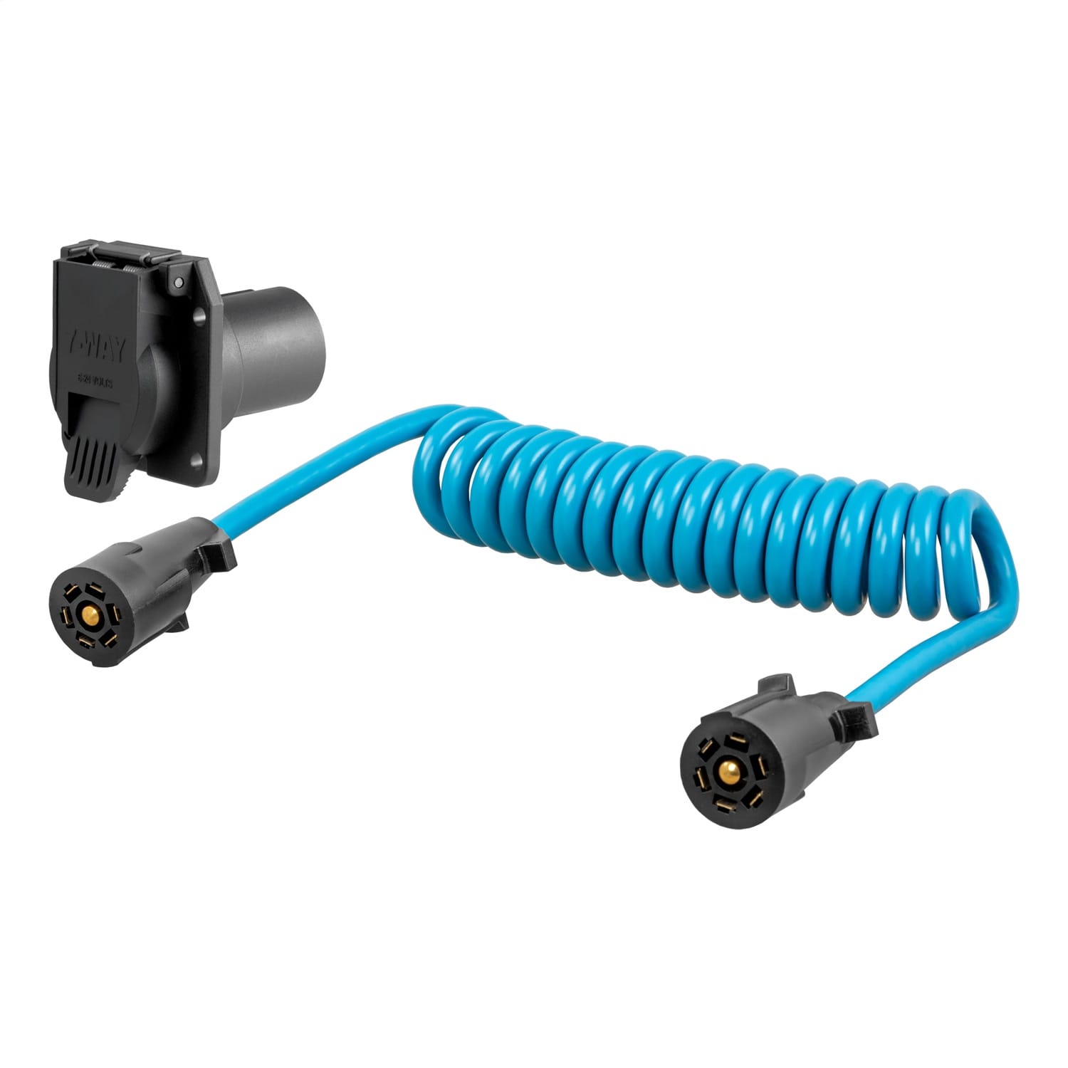 8ft. Dinghy Towing Electrical Adapter/Socket (7-Way RV Blade; Fits USCAR)