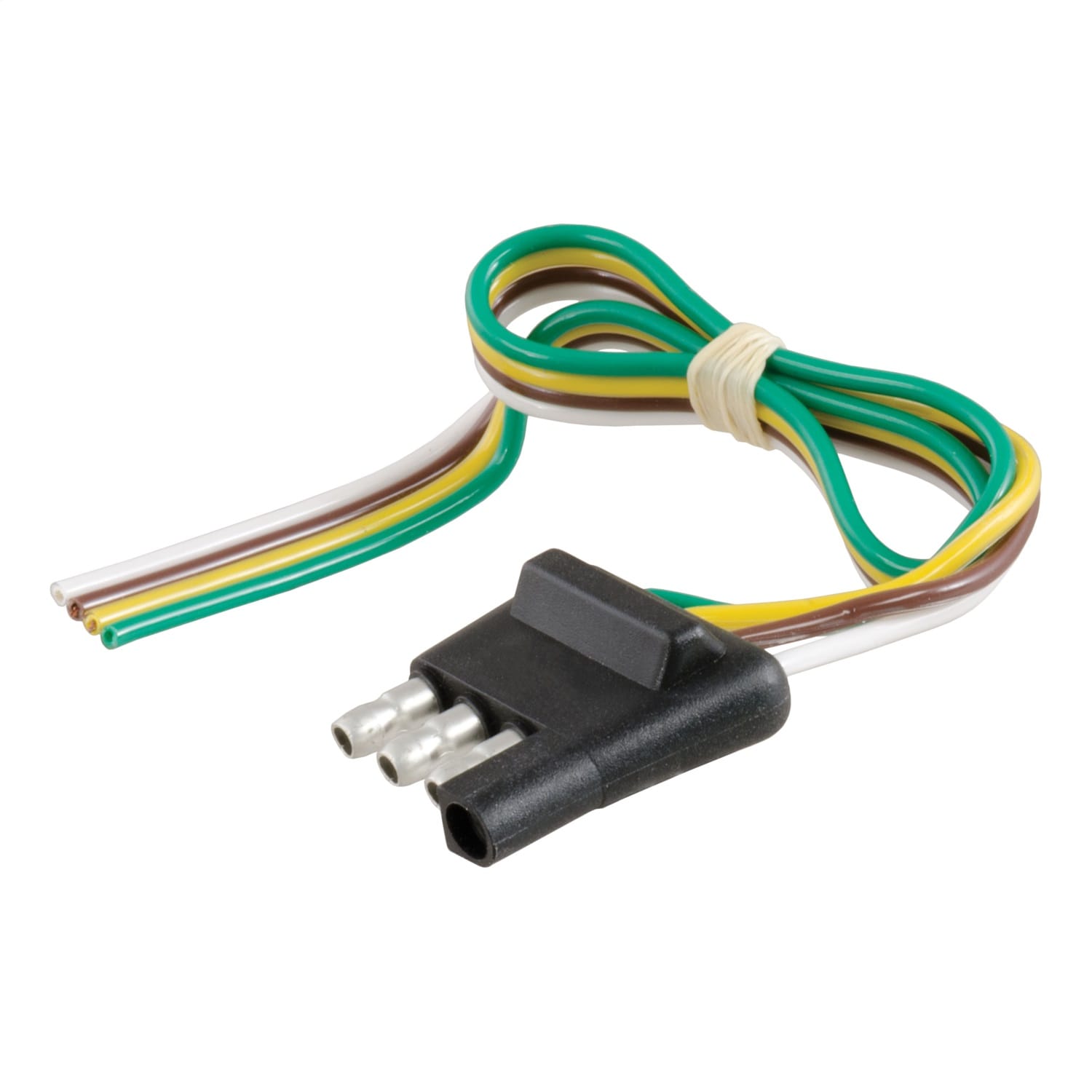 4-Way Flat Connector Plug with 12in. Wires (Trailer Side)