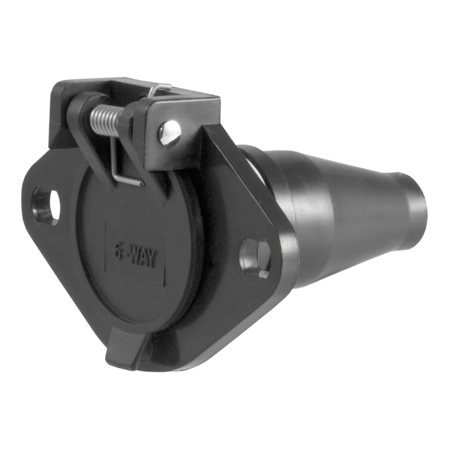 6-Way Round Connector Socket (Vehicle Side; Black Plastic)