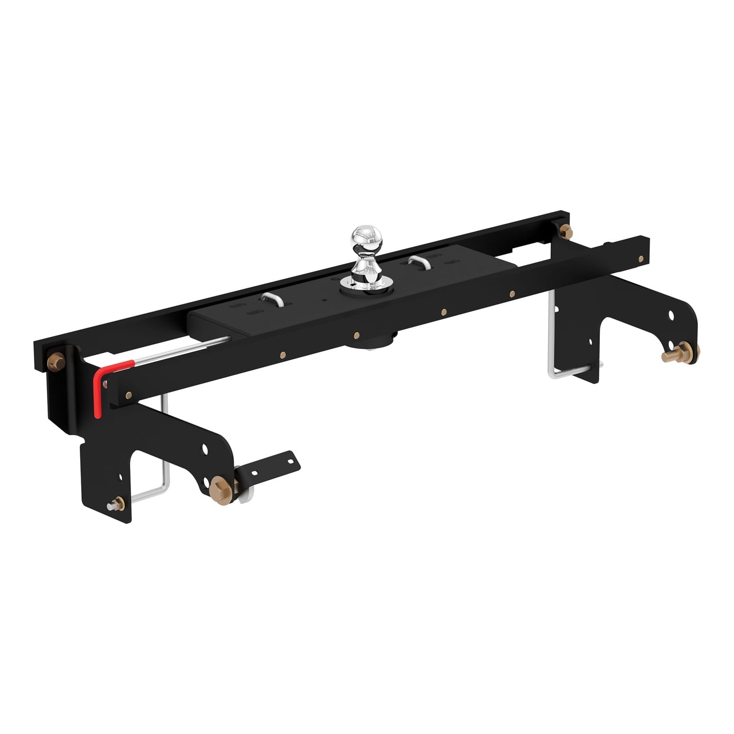 Double Lock Gooseneck Hitch Kit with Brackets; Select Silverado; Sierra
