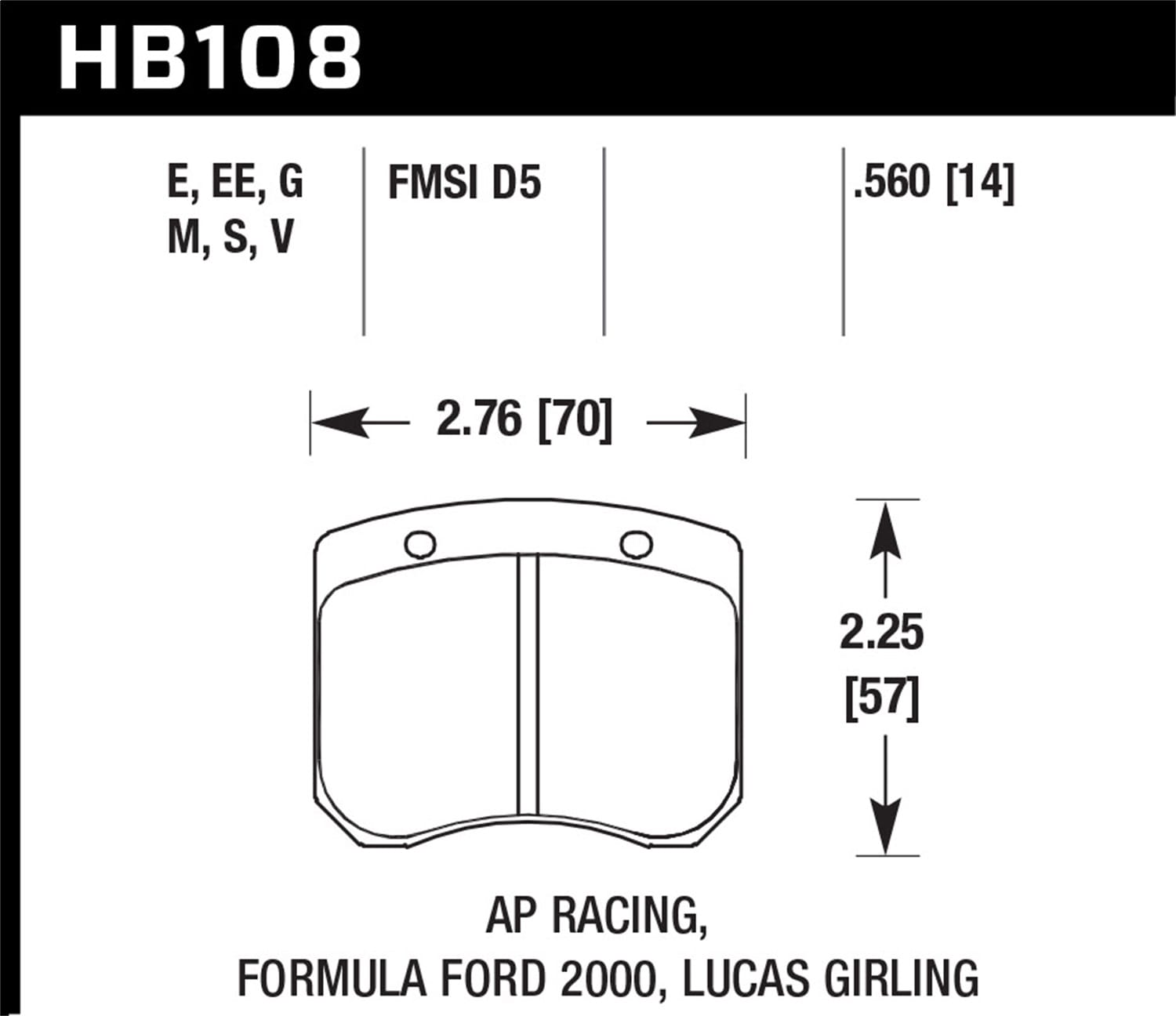 HPS 5.0 Disc Brake Pad