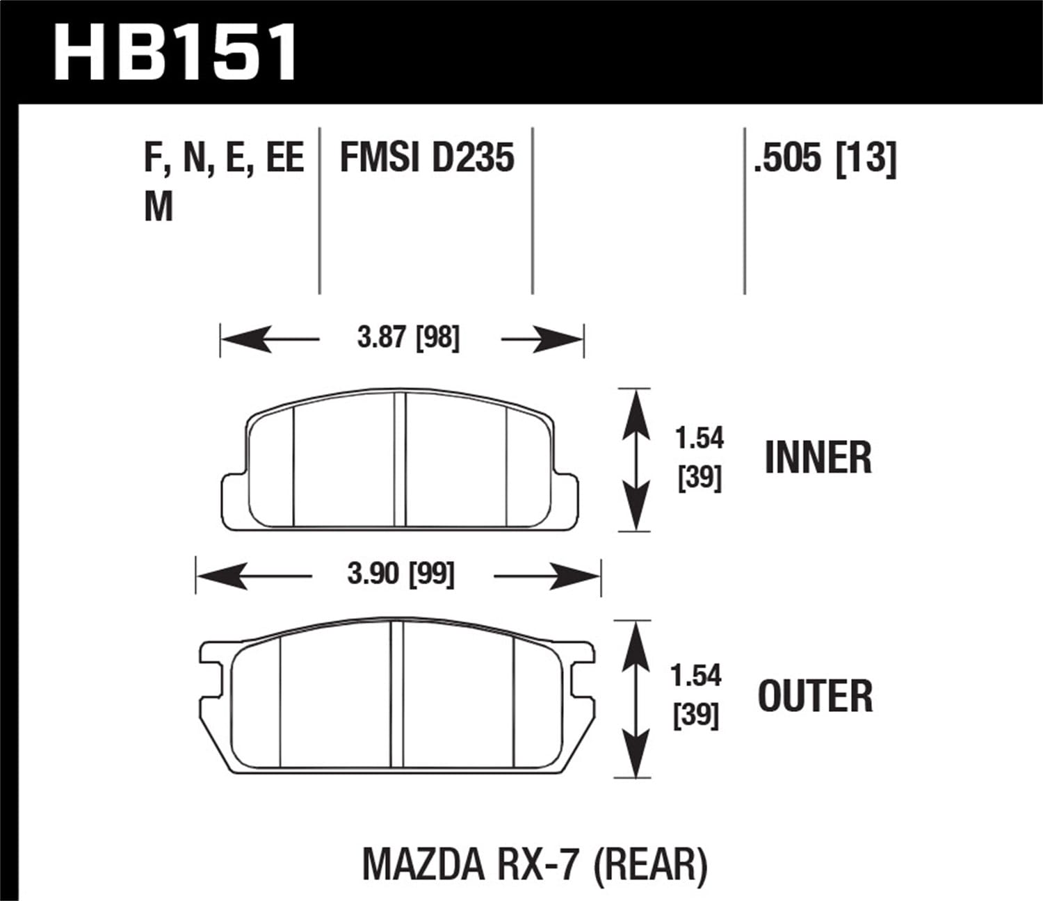ER-1 Disc Brake Pad
