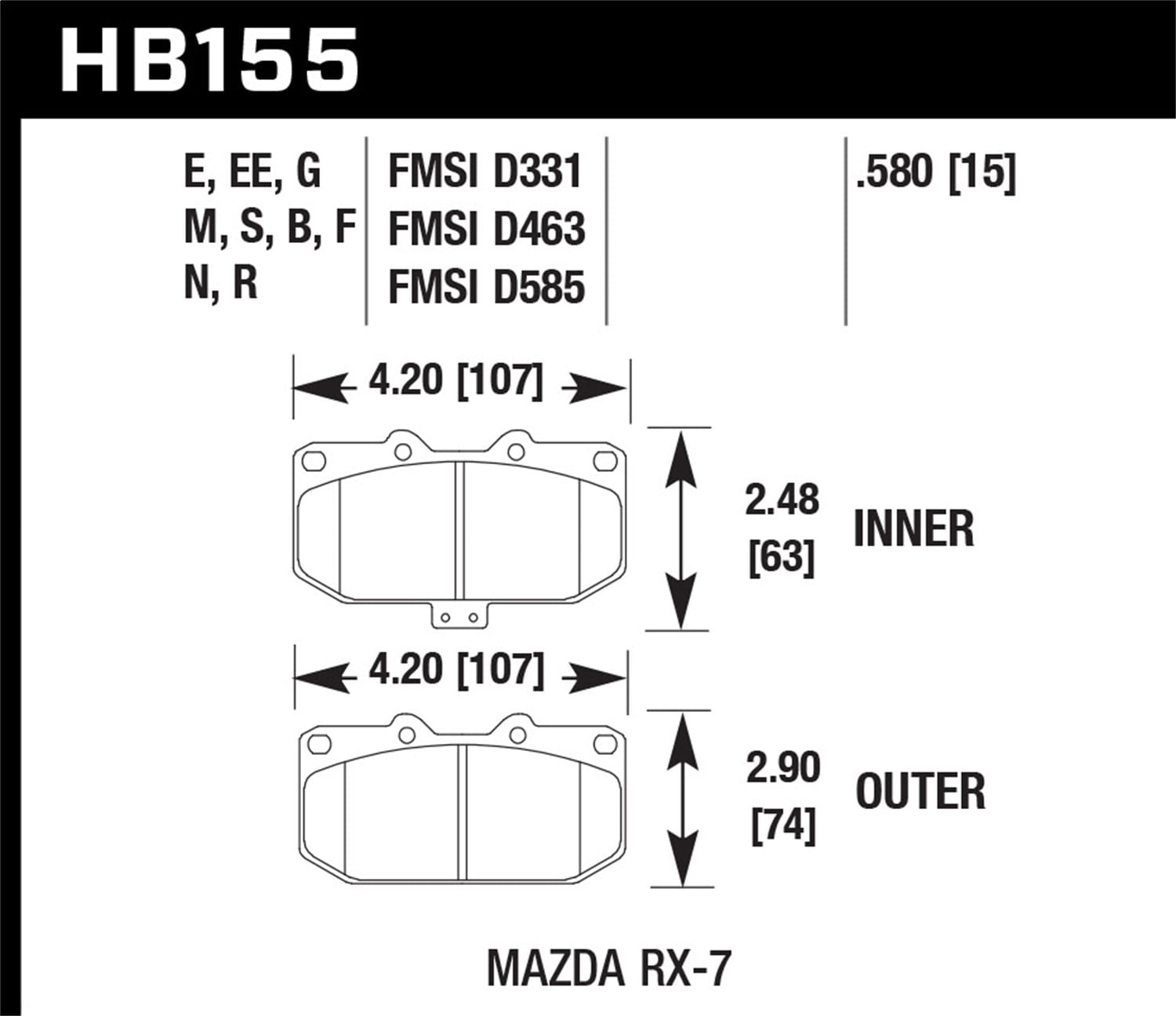 HPS 5.0 Disc Brake Pad