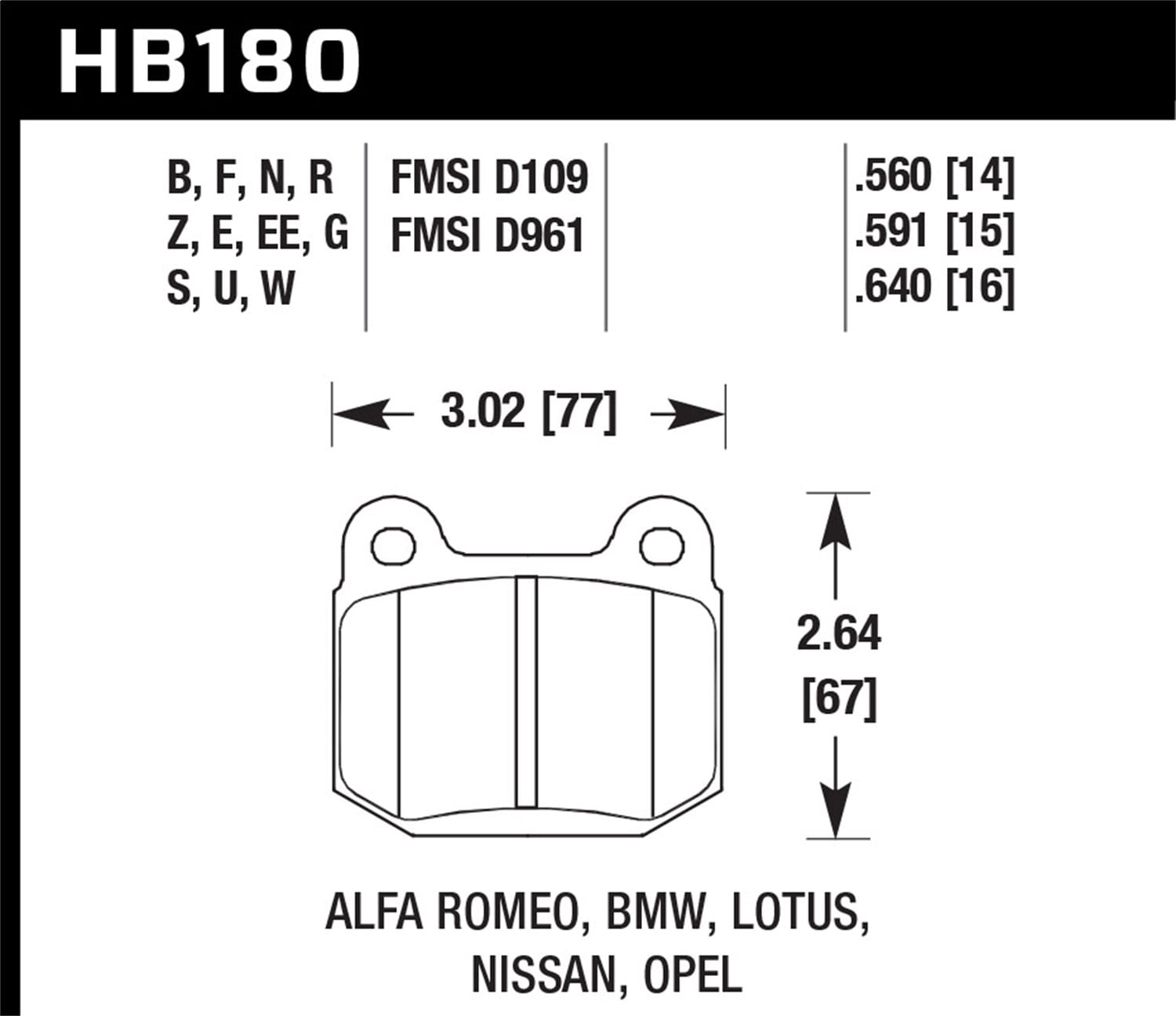 Blue 9012 Disc Brake Pad