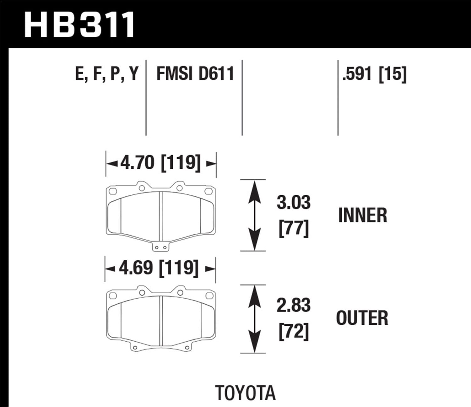 Blue 9012 Disc Brake Pad