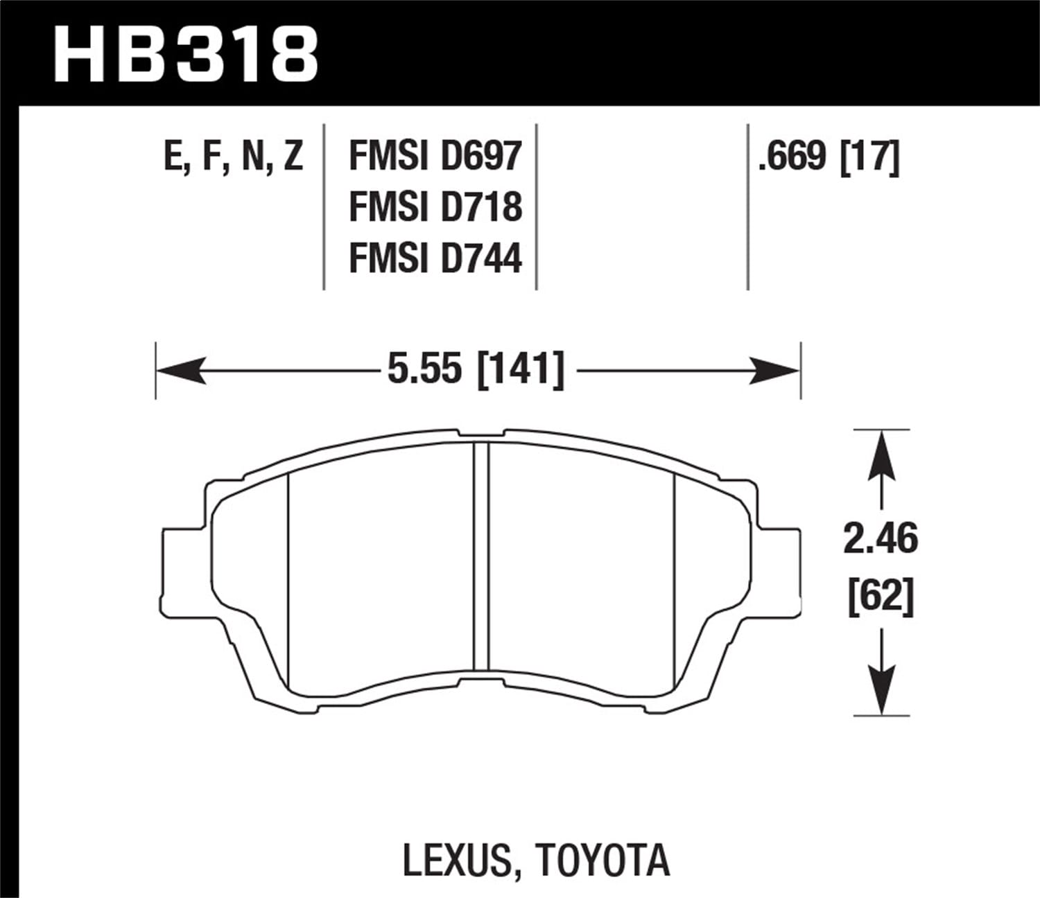 HPS Disc Brake Pad