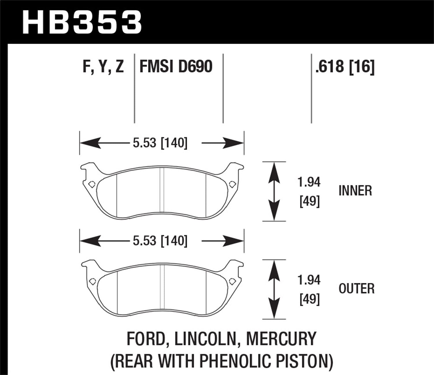 HPS Disc Brake Pad