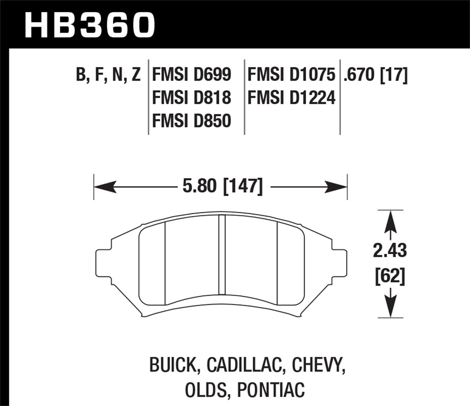 HPS 5.0 Disc Brake Pad