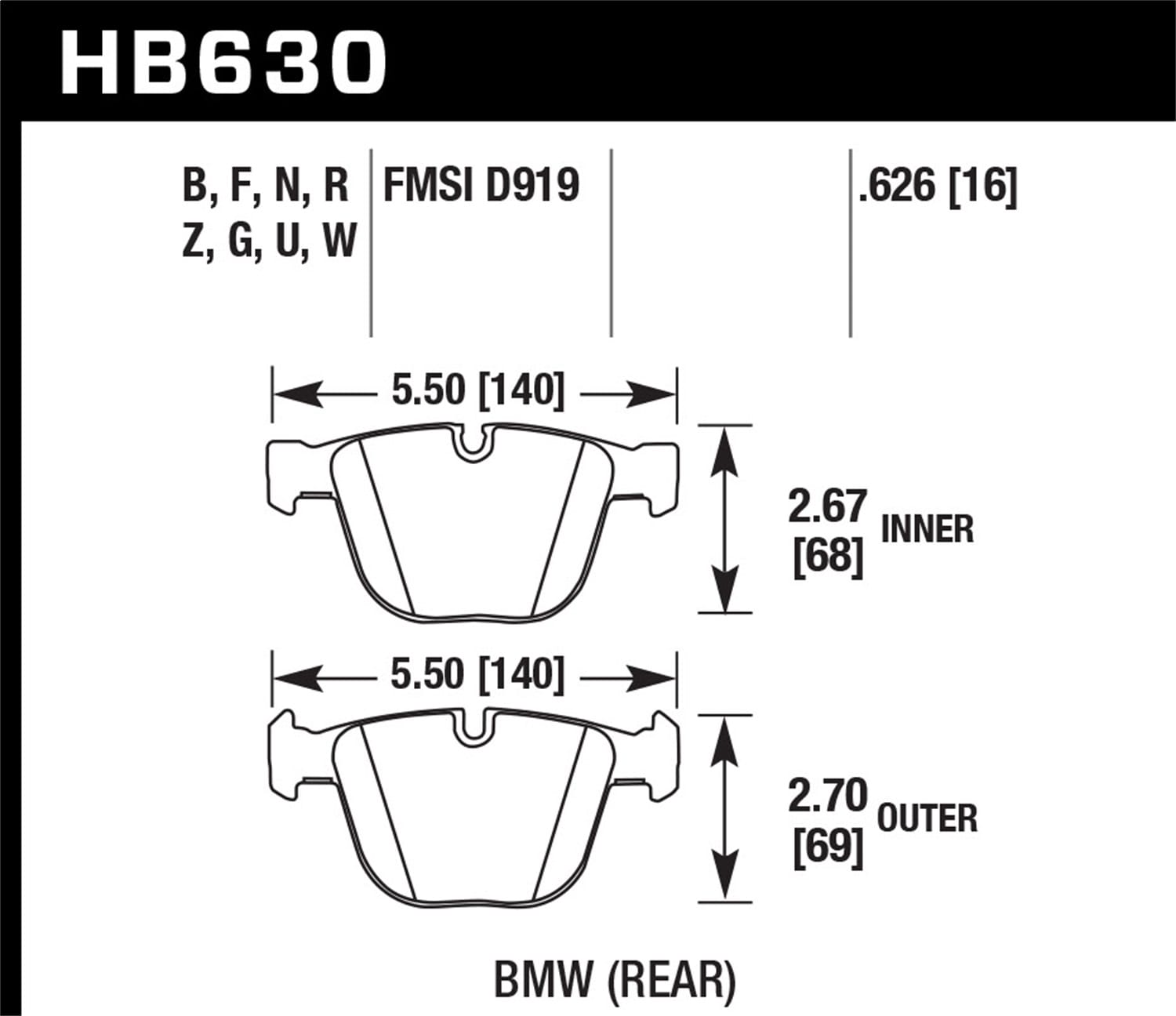 DTC-60 Disc Brake Pad
