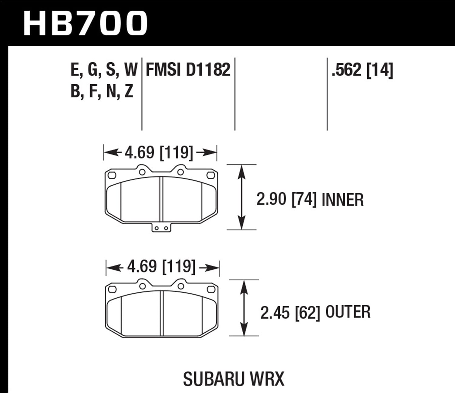 HPS 5.0 Disc Brake Pad