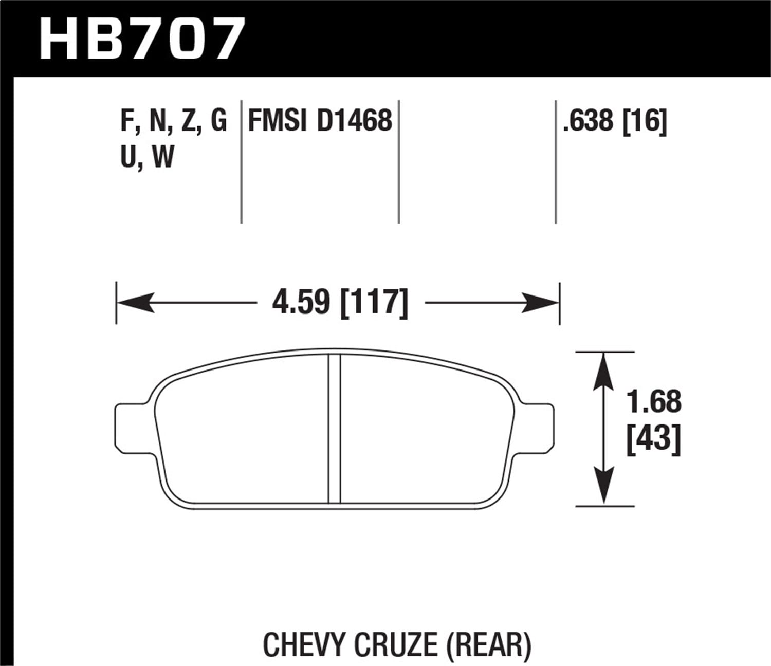 DTC-60 Disc Brake Pad