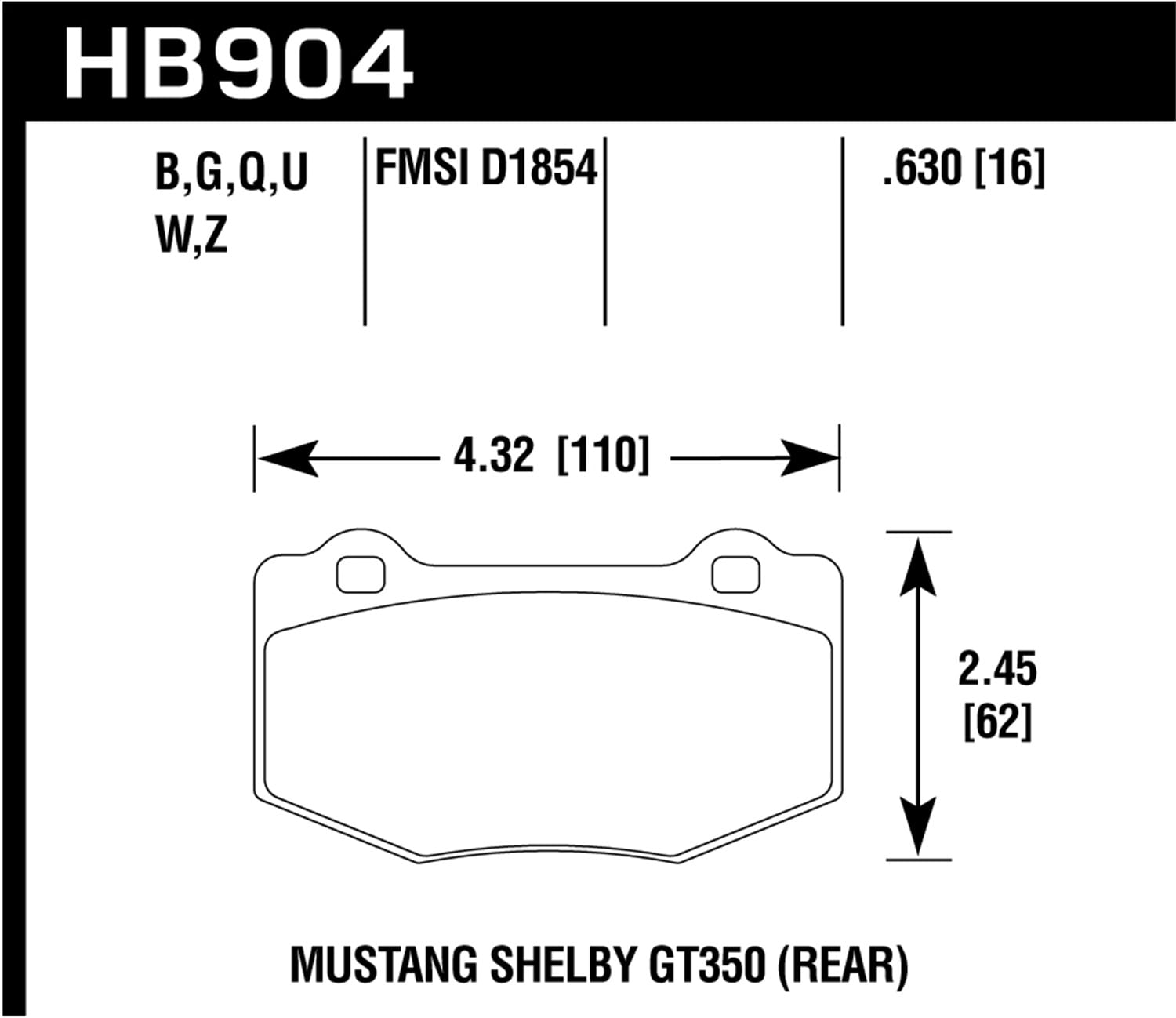 DTC-70 Disc Brake Pad